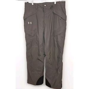 Under Armour Men's Sz L Black Insulated Ski Snow Board Mountain Waterproof Pant